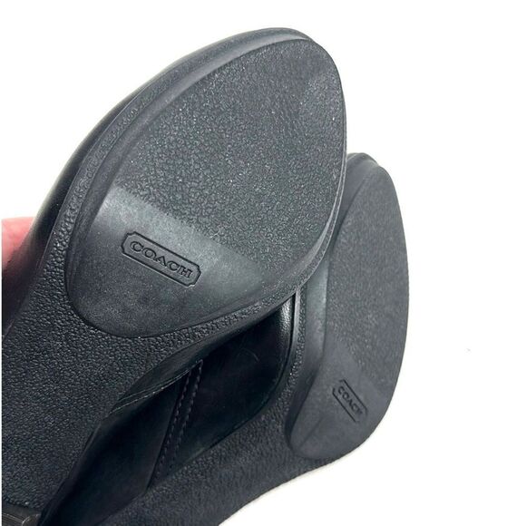 COACH Aliza Black Leather Ankle Booties High Heels size US 7 - Picture 12 of 16